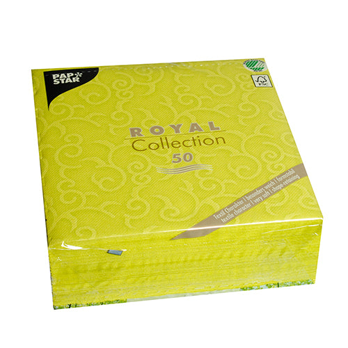 APSTAR CASALI Servietten Limonengrün 40 × 40 cm, 3-lagig – 250 Stück