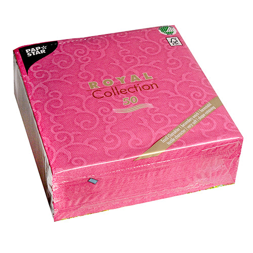 PAPSTAR CASALI Servietten Fuchsia 40 × 40 cm, 3-lagig – 250 Stück