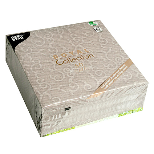 PAPSTAR CASALI Servietten Grau 40 × 40 cm, 3-lagig – 250 Stück