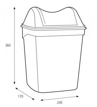 Hygieneeimer 8 l. KATRIN mit Wandhalterung - weiß