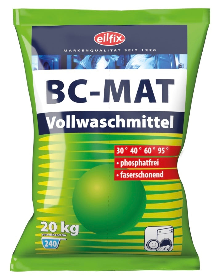 BC-Mat Vollwaschmittel 20 kg Sack phosphatfrei von eilfix.