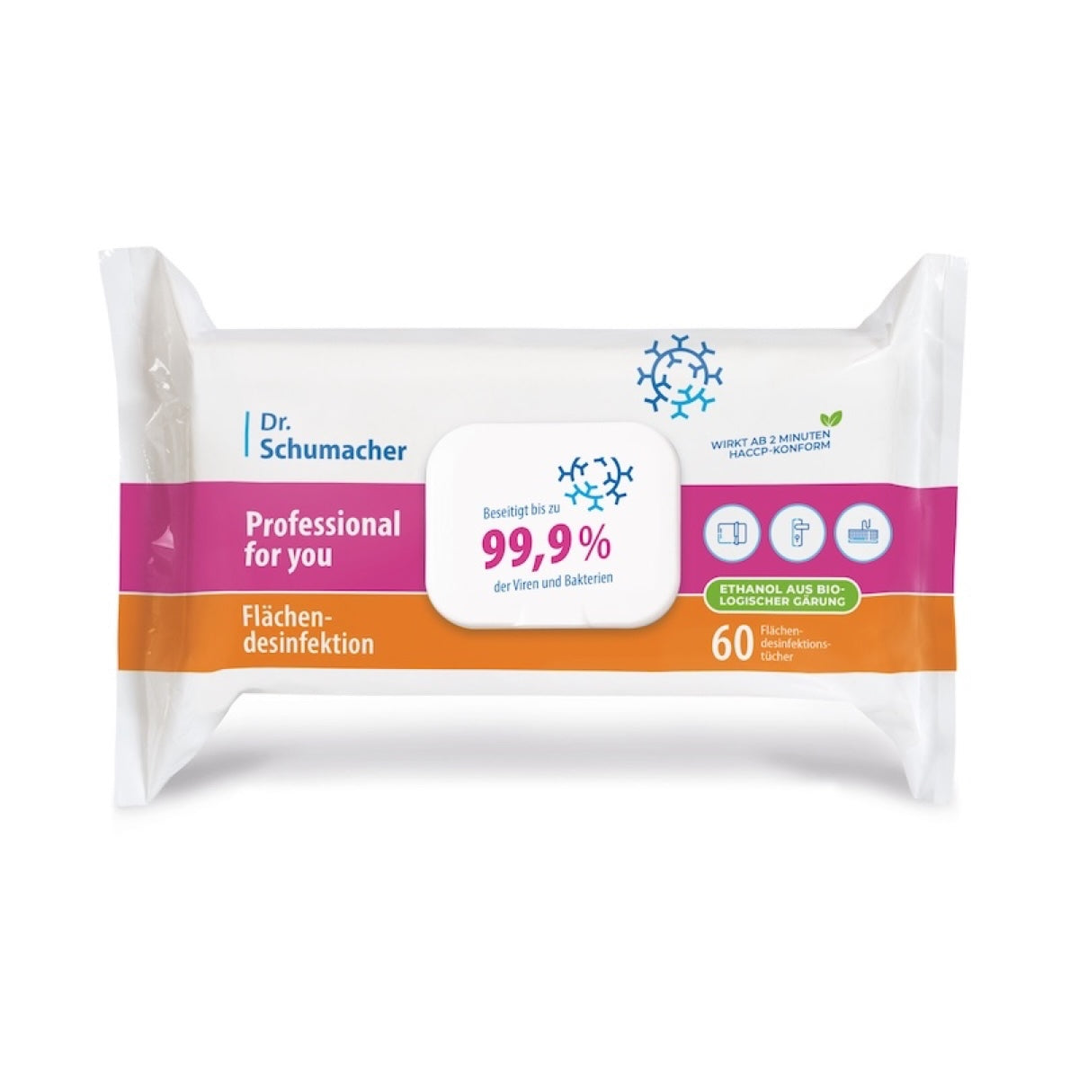 Dr. Schumacher Professional for you Wipes 60 alkoholische Flächendesinfektionstücher