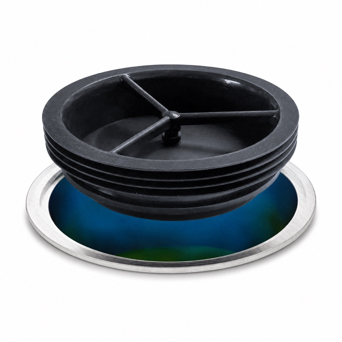 GREEN DRAIN GD5 wasserloser Geruchsverschluss für Bodenabläufe 120 bis 132 mm.