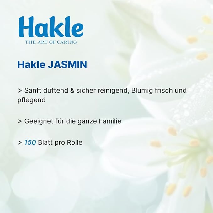 Hakle Jasmin Toilettenpapier 3-lagig | 72 Rollen | Duft-Toilettenpapier