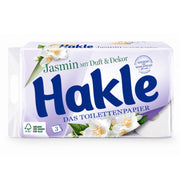Hakle Jasmin Toilettenpapier 3-lagig mit Jasmin-Duft, 72 Rollen, weiches und saugstarkes Duft-Toilettenpapier für Haushalt und Büro