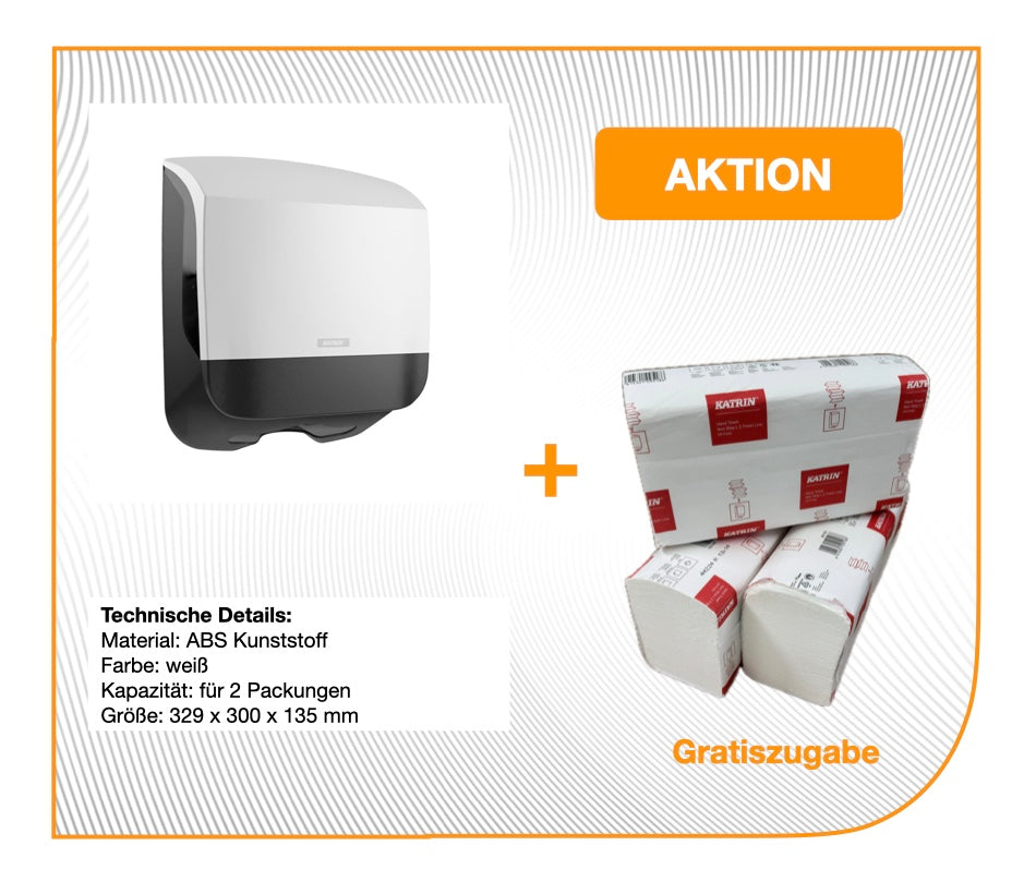 KATRIN Handtuchspender Set 9001S1 - Spender + Papierkomplettlösung