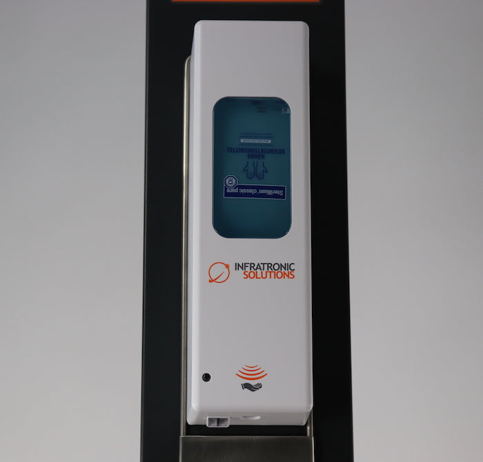 INFRA Hygiene Station mobil mit Hygieneschild und Zubehör