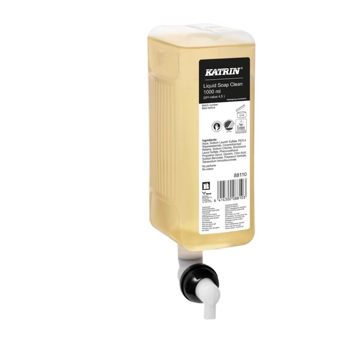 KATRIN Flüssigseife Neutral Clean 1000 ml Kartusche, Verkaufseinheit 6 Stück