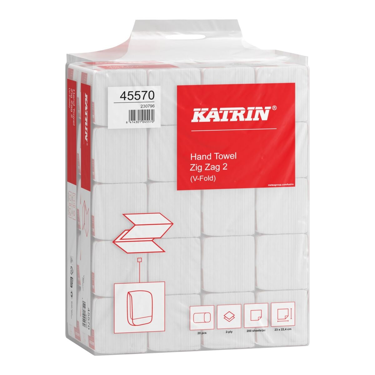 KATRIN Papierhandtücher 45570 V-Falz 2-lagig 4000 Blatt