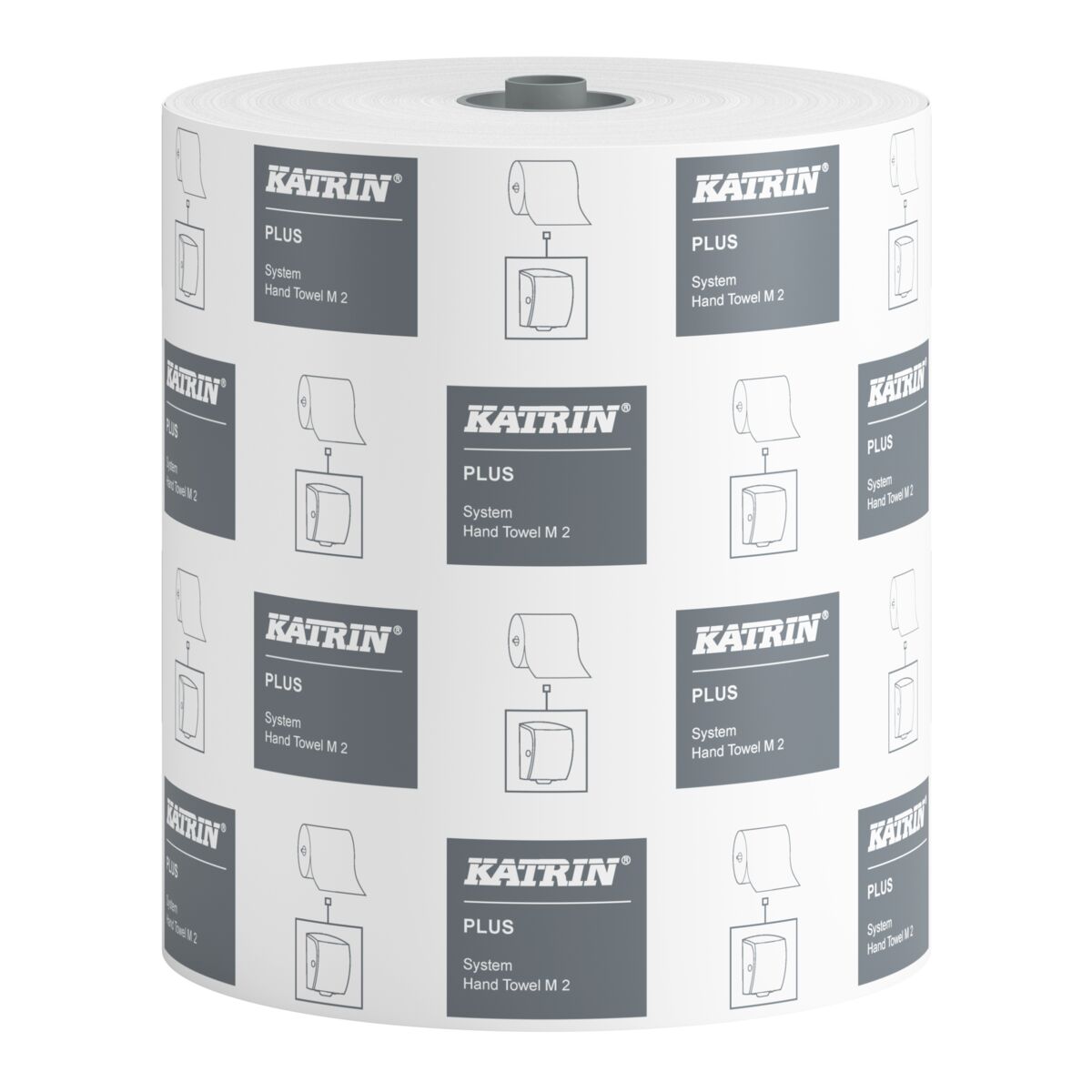 KATRIN Plus System Handtuchrollen M2 Zellstoff 2-lagig weiß 180 m 1 Rolle