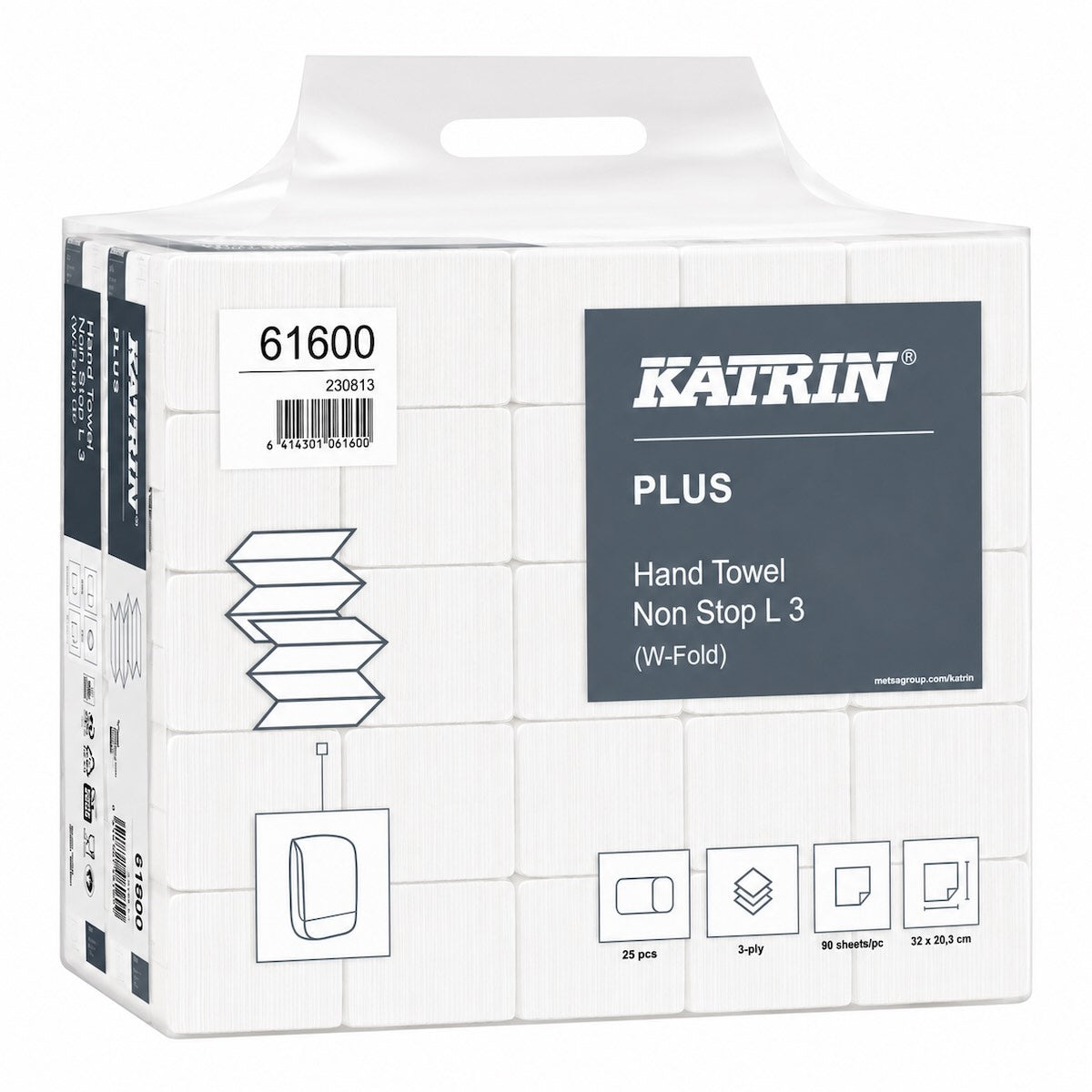 KATRIN Plus W-Falz Non-Stop L3 Papierhandtücher 3-lagig 2250 Blatt Art. 61600
