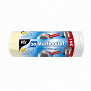 PAPSTAR Müllbeutel 30 Liter mit Zuziehband, weiß, 30 Stück/Rolle.