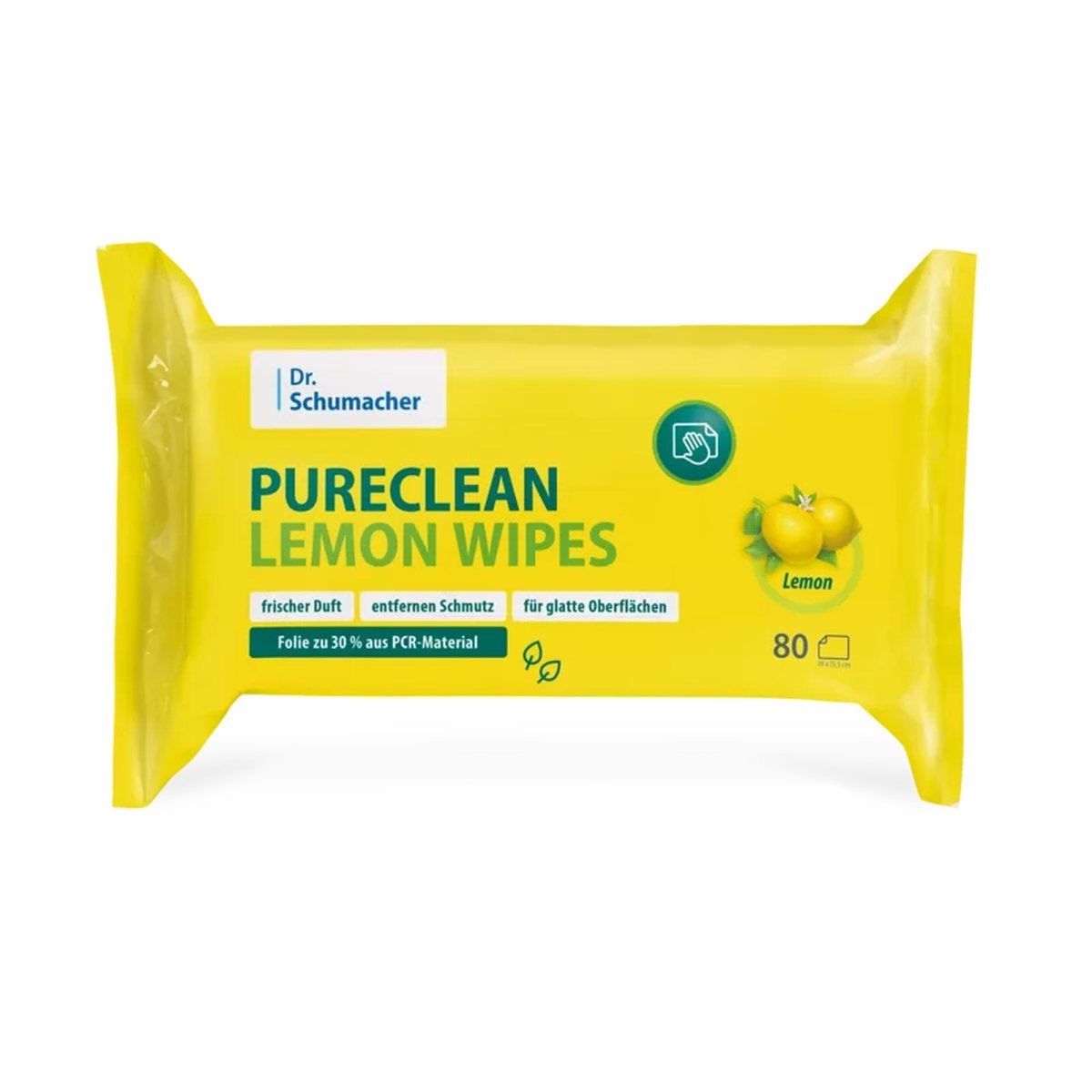 Dr. Schumacher PURECLEAN Lemon Wipes Reinigungstücher, 80 Stück