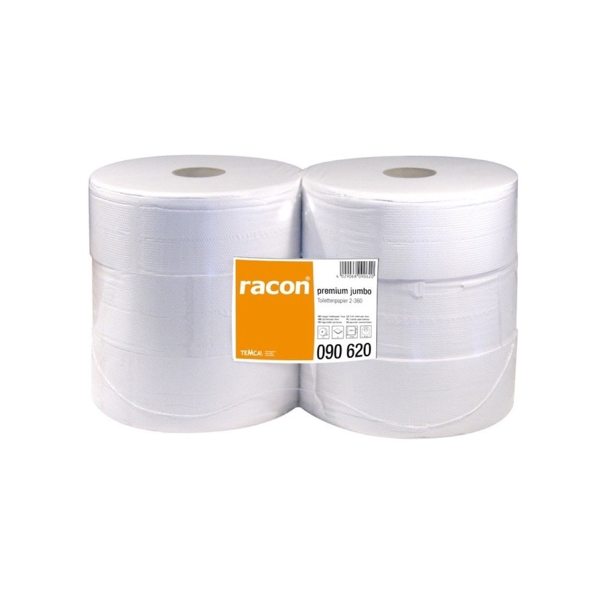 RACON Jumbotoilettenpapier 2-lagig 360 m hochweiß für Großrollenspender