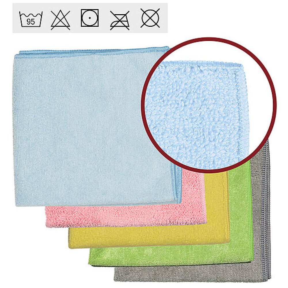SPRINTUS Mikrofasertücher Universal RAINBOW blau – 40 x 40 cm (5 Stück)