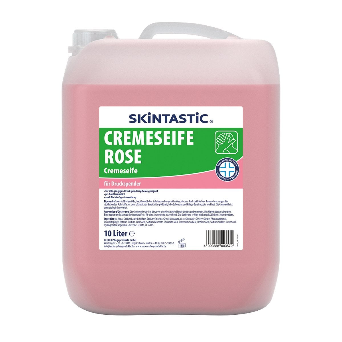 SKINTASTIC Cremeseife Rosé 10 Liter für Druckseifenspender