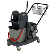 SPRINTUS Doppelfahreimer 2 x 17 Liter mit Mopp-Presse und Metall-Lenkrollen.