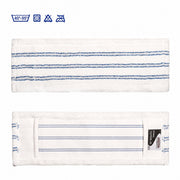 SPRINTUS Premium PRO Mikrofasermopp 50 cm weiß-blau mit Borstenstreifen