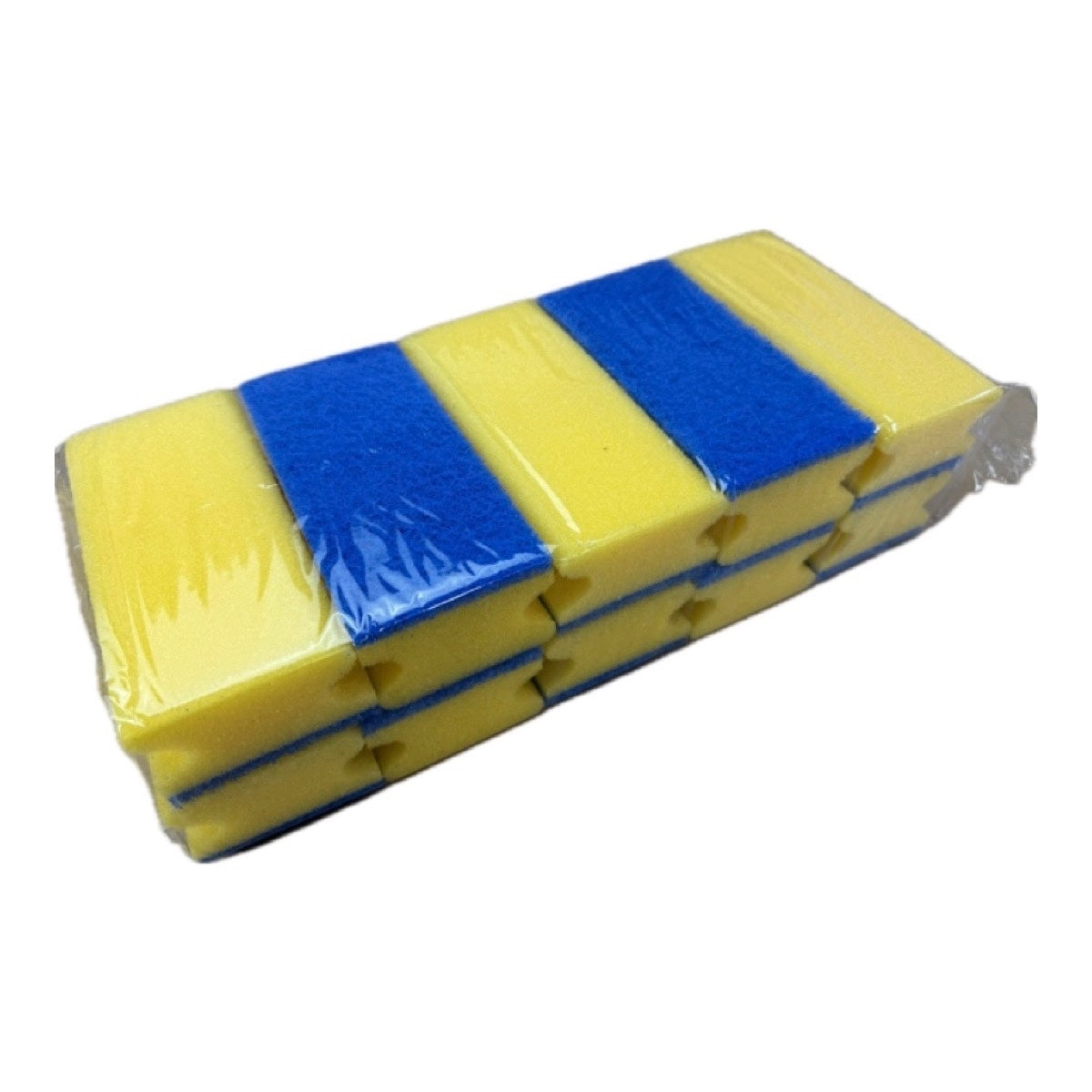 Gelb-blaue Spülschwämme, 8 Stück.