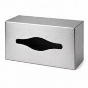 TEMCA Kosmetiktuchspender aus gebürstetem Edelstahl.