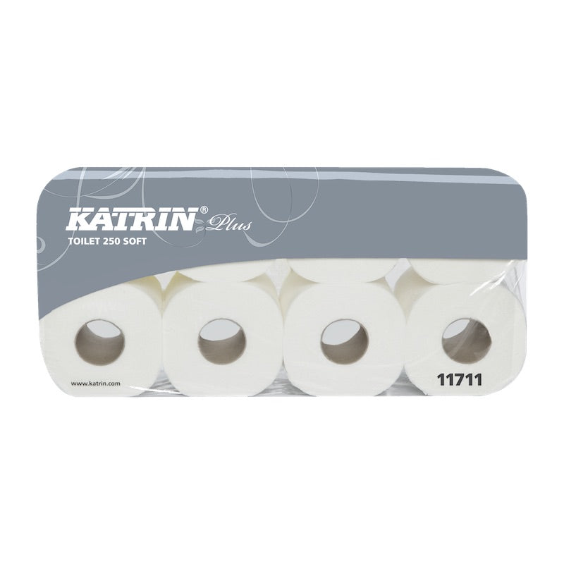 KATRIN Plus Toilettenpapier 3-lagig 250 Blatt 72 Rollen – weich & saugstark