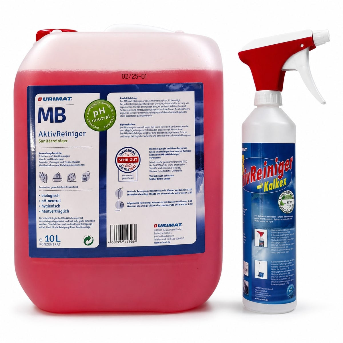 URIMAT MB-ActiveCleaner 10 Liter Konzentrat mit kostenloser leerer Sprühflasche.