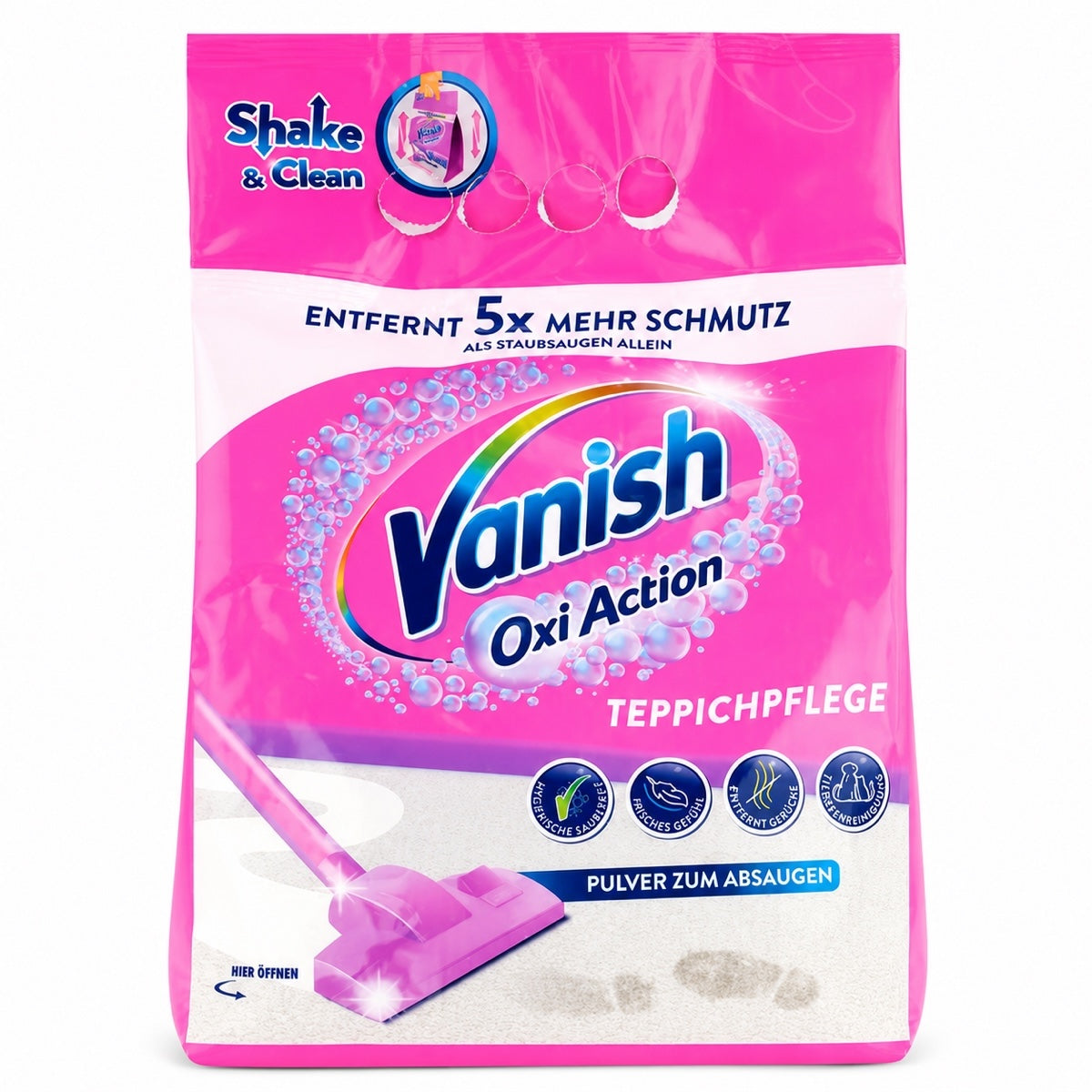 Vanish Oxi Action Pulver Clean Fresh 820 g Teppichreiniger.