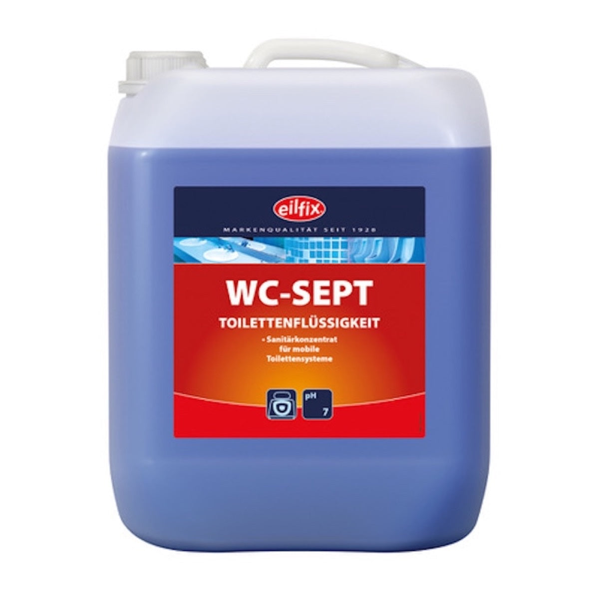 WC-Sept Toilettenchemie 10 Liter Kanister für mobile WC-Anlagen.
