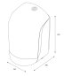 Mobile Preview: zeichnung mit größenangaben von innenzugrollenspender katrin größe m