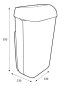Mobile Preview: zeichnung von abfalleimer der marke katrin mit größenangaben fünfundzwanzig liter