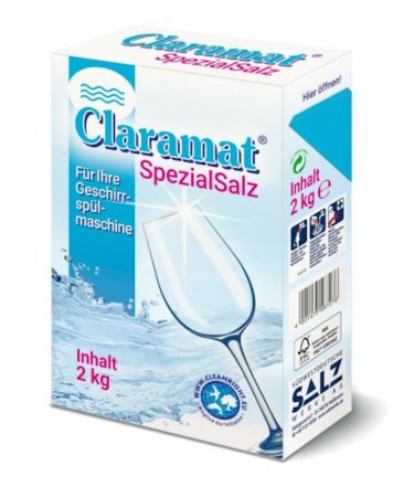 CLARAMAT 2 kg Spezial Salz für Haushaltspülmaschinen