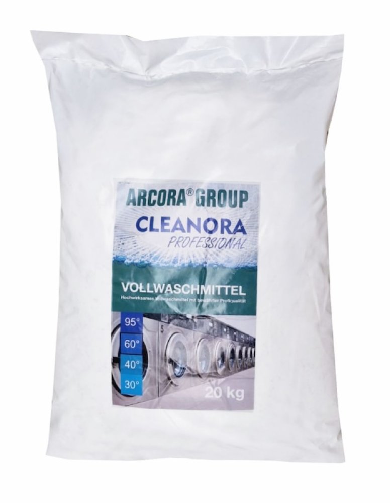 ein sack cleanora vollwaschmittel 20 kg arcora