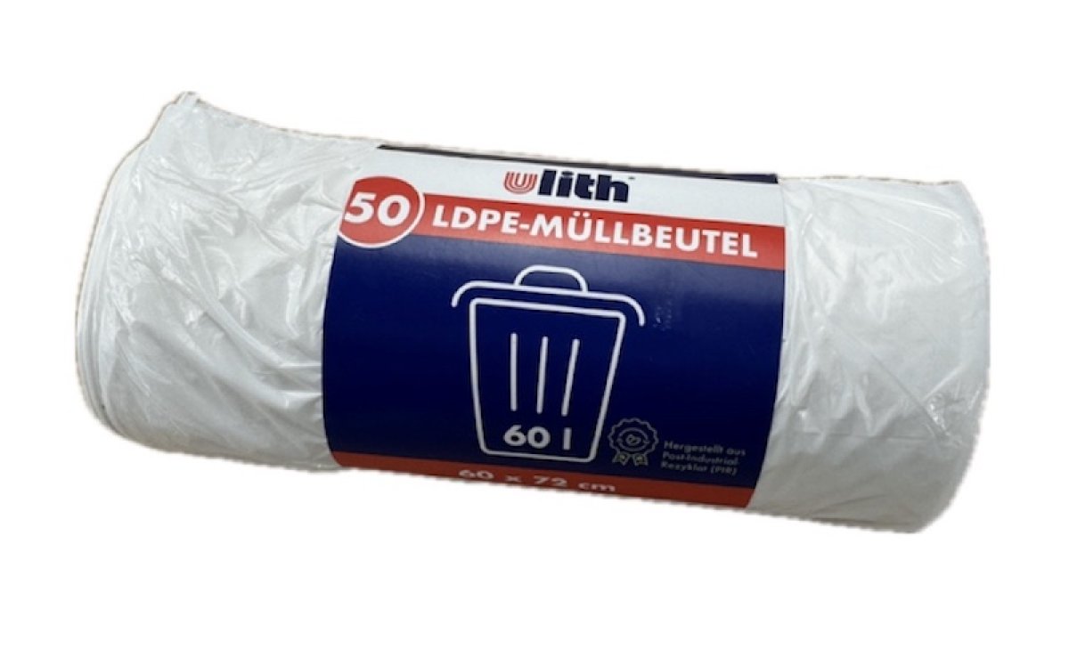 müllbeutel 60 lt. weiss für Gitterkörbe